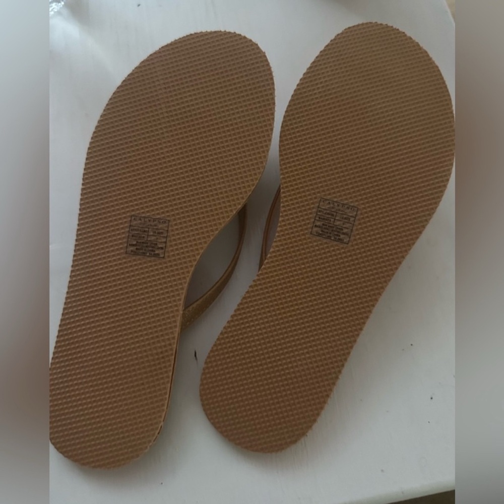 Brown Sandals with Shell Detail - Picture 3 of 3